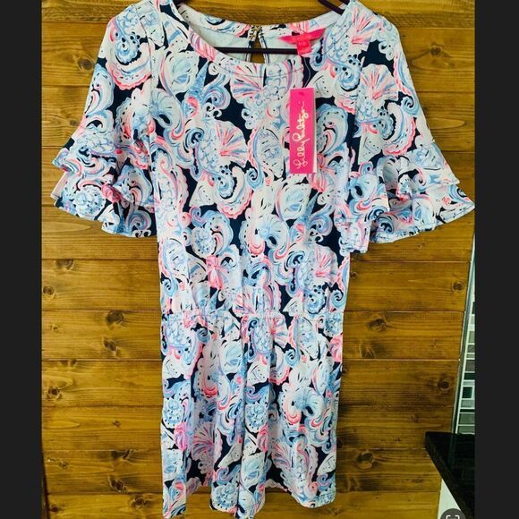 Lilly Pulitzer Lula Romper High Tide Navy NWT
